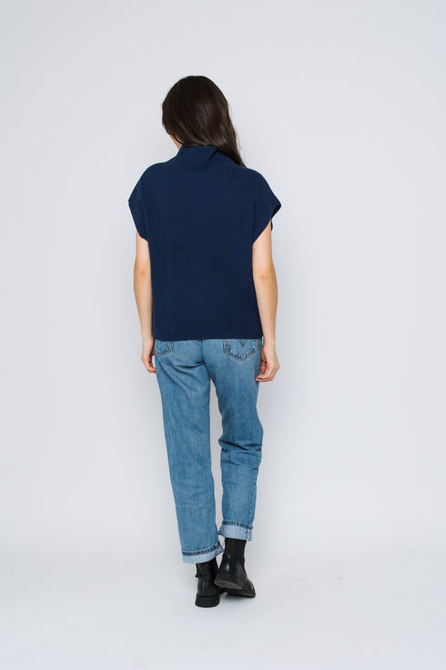 Shawna-Sleeveless Funnel Neck